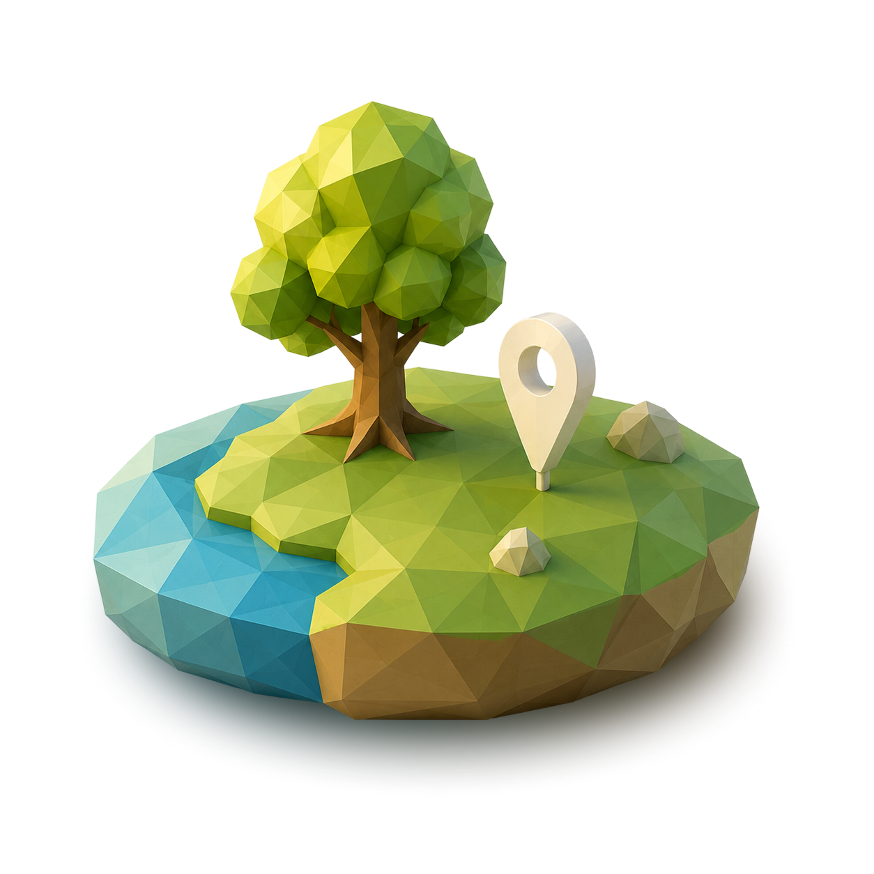 A newly planted sprout on a small island